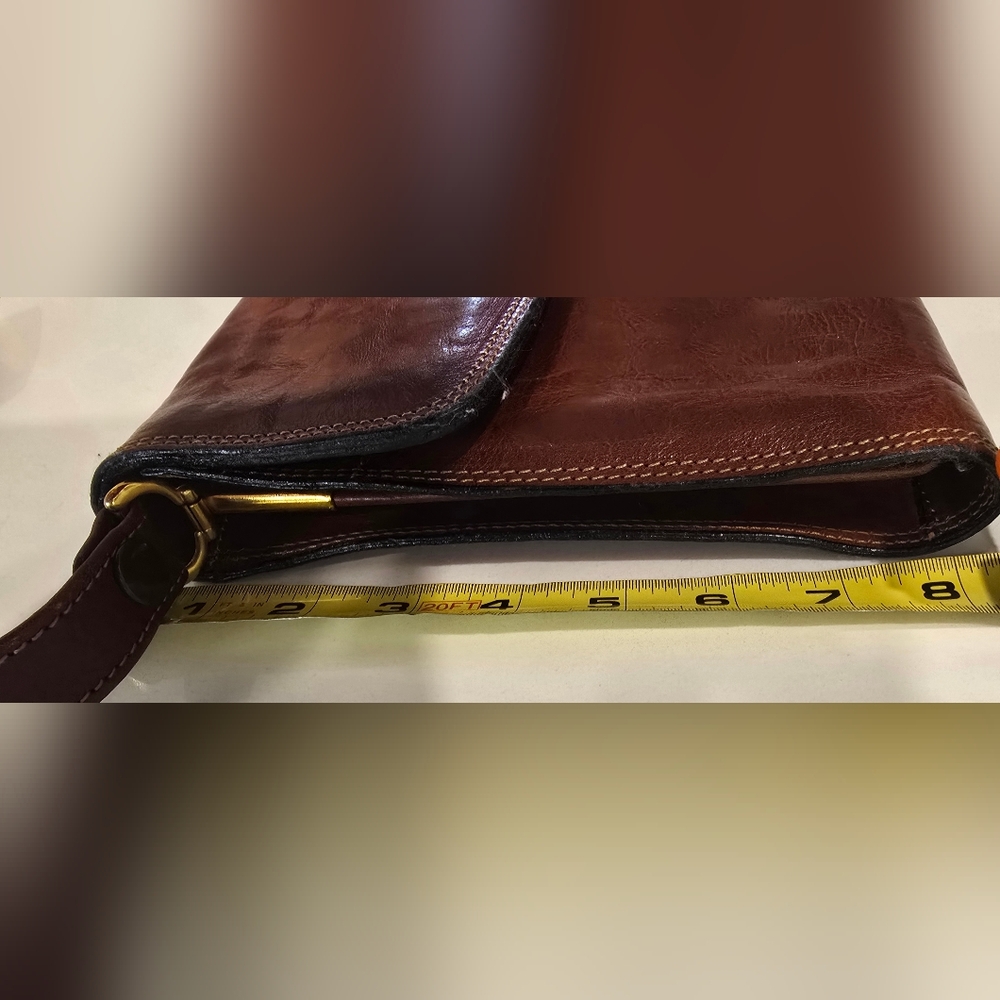 Elmani Leather Vintage Messenger- Briefcase-Organizer Crossbody Bag. Rare. - Picture 9 of 10